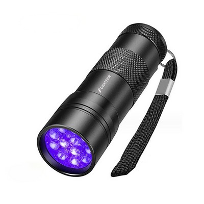 395nm 12 LED Blacklight Flashlight Pet Urine Detector